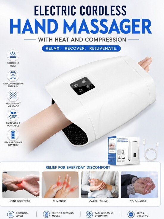 Accessories - Cordless Electric Smart Hand Massager NEW IN BOX
